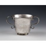 An 18th century Channel Islands silver christening cup with rare duty drawback mark, maker's mark ID