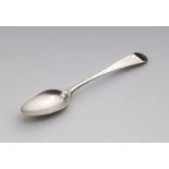 A George III Channel Islands silver coffee spoon, maker's mark I.D struck twice beneath terminal (