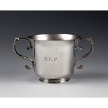 A 18th century Channel Islands silver christening cup, maker's mark IH struck once to base (Jean