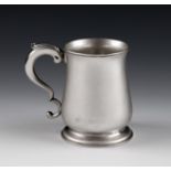 A George II Channel Islands silver half pint baluster tankard, c.1750, maker's mark IH with sunburst