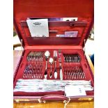 A complete briefcase set of Berghaus stainless steel cutlery