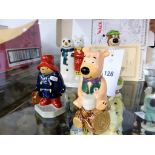 Wade ceramic bears, Rupert, Paddington, Yogi & Boo Boo (4).