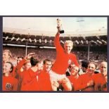 Martin Peters signed 1966 Football World Cup Photo