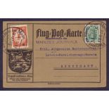 Postal History :1912 Rhein Maine Zeppelin Schwaben flight.