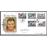 Stanley Matthews signed 1996 Benham cover for Football Heros