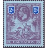 Barbados Stamps: 1912 2/- Purple and Blue.