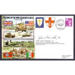 John Patrick Kenneally VC signed JS50 cover , The End of War in North Africa,