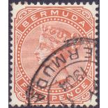 Bermuda Stamps : 1904 4d Orange Brown,