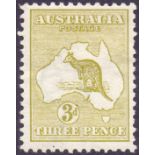 Australia Stamps: 1913 3d Olive,