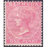 Bermuda Stamps : 1886 1d Carmine Red .