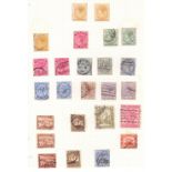 MALTA STAMPS : 1864-1904 selection on album page with QV values to 2/6d & 5/- used etc.