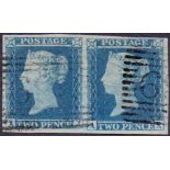 STAMPS : 1841 2d Blue plate 3 ,