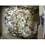 GREAT BRITAIN STAMPS : QV to GVI, large box of thousands of loose stamps, mostly off paper.