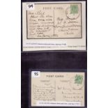 POSTAL HISTORY : FOLKESTONE : 1901 Skeleton cancel on postal stationery envelope,