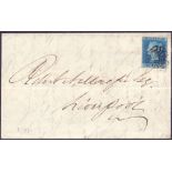GREAT BRITAIN POSTAL HISTORY : 1844 2d Blue plate 13,