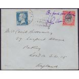 AIRMAIL POSTAL HISTORY : FRANCE, 1926-27 France to Madagascar Flight.