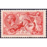 GREAT BRITAIN STAMPS : 1913 5/- Rose Red.