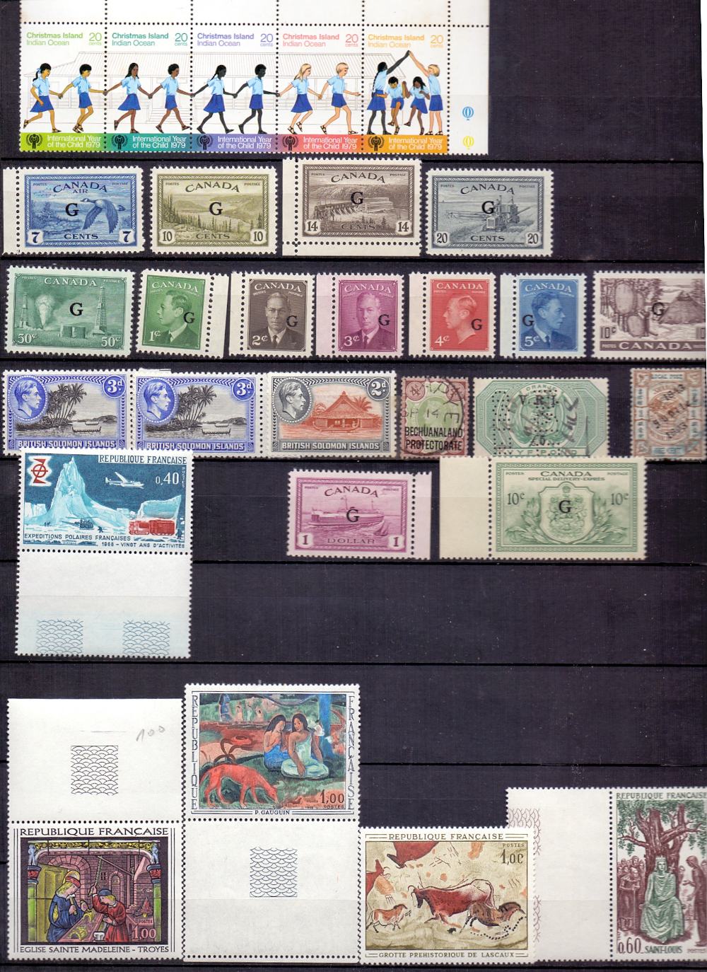 STAMPS : WORLD, selection in stockbook with useful GB line engraved issues on piece with 1d reds, - Image 4 of 5