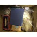 STAMPS : WORLD, two large boxes with thousands of stamps mostly sorted into countries in boxes,