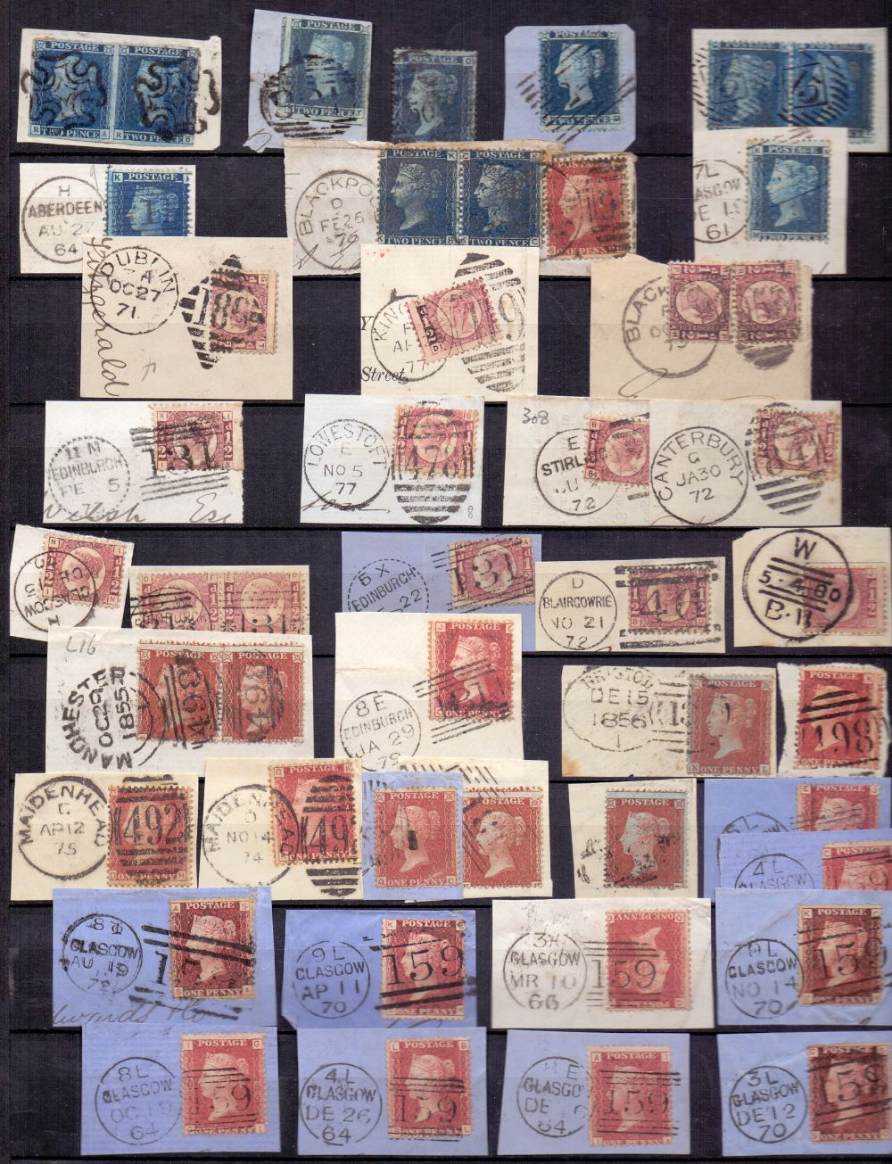 STAMPS : WORLD, selection in stockbook with useful GB line engraved issues on piece with 1d reds, - Image 5 of 5