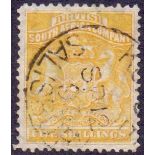 RHODESIA STAMPS : 1892 5/- Orange Yellow.