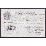 BANKNOTES : 1948 White £5 - Beale good to very fine condition Serial No M80 039677