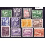 BRITISH GUIANA STAMPS 1934 mounted mint set of 12 to $3,