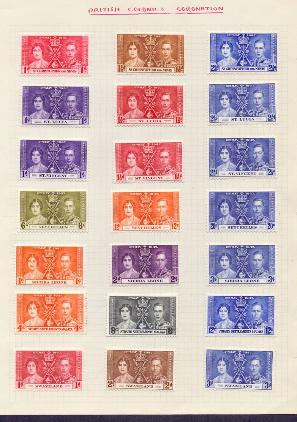 STAMPS : 1937 CORONATION, - Image 2 of 3