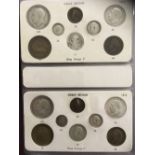 COINS : 1911 to 1926 collection of coins in used condition, very neatly displayed in year cards,