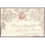 GREAT BRITAIN POSTAL HISTORY : 1840 1d Mulready lettersheet A64, Steepletown to Dorchester,