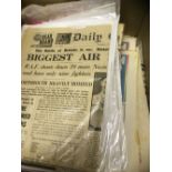 NEWSPAPERS, box with papers dating as far back as 1794!.