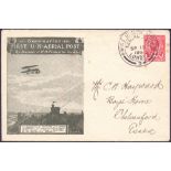 AIRMAIL POSTAL HISTORY : 1911 First Aerial Post London to Windsor cancelled by Die 3 15th Sept 1911.