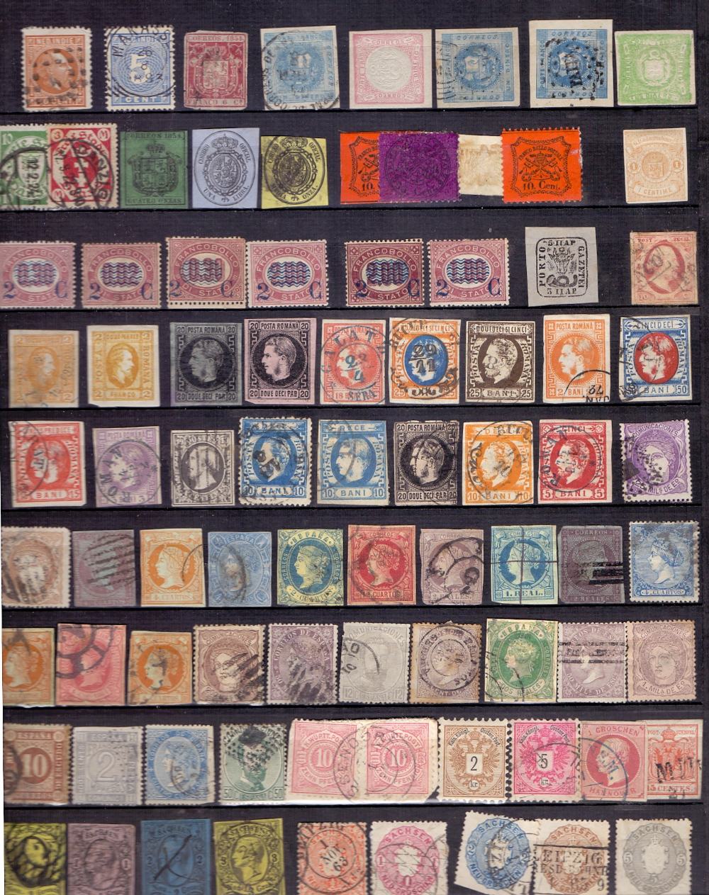 STAMPS : WORLD, selection in stockbook with useful GB line engraved issues on piece with 1d reds,