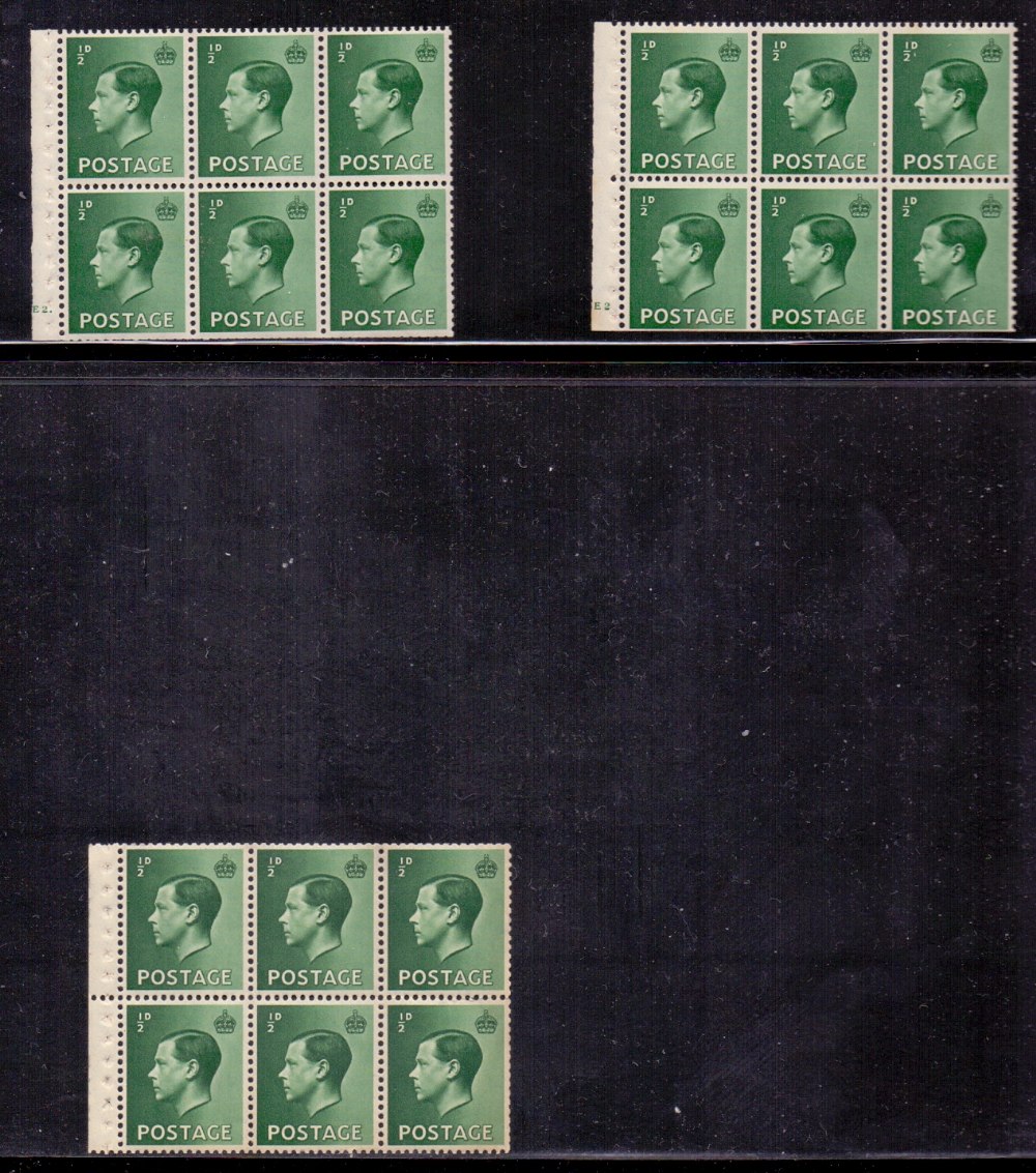 GREAT BRITAIN STAMPS : Booklet panes including 3 x advert panes 1 12d Cat £85 each. - Image 2 of 2