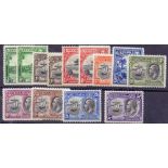 GRENADA STAMPS : 1934 mounted mint set to 5/- including perf types SG 135- 144