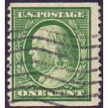 USA STAMPS : 1909 1c Green fine used SG 359 Cat £200