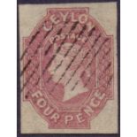 CEYLON STAMPS : A comprehensive mint & used collection inc 1857 issues inc 6d (blued paper),