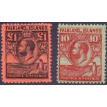 FALKLANDS STAMPS : 1929 Whale and Penguins mounted mint set to £1 SG 116-126