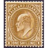 FALKLANDS STAMPS : 1904 1/- Brown.