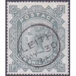 GREAT BRITAIN STAMPS : 1878 10/- Greenish Grey. Superb used cancelled by single Leith CDS.