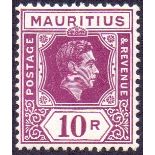 MAURITIUS STAMPS : 1938 10r Reddish Purple.