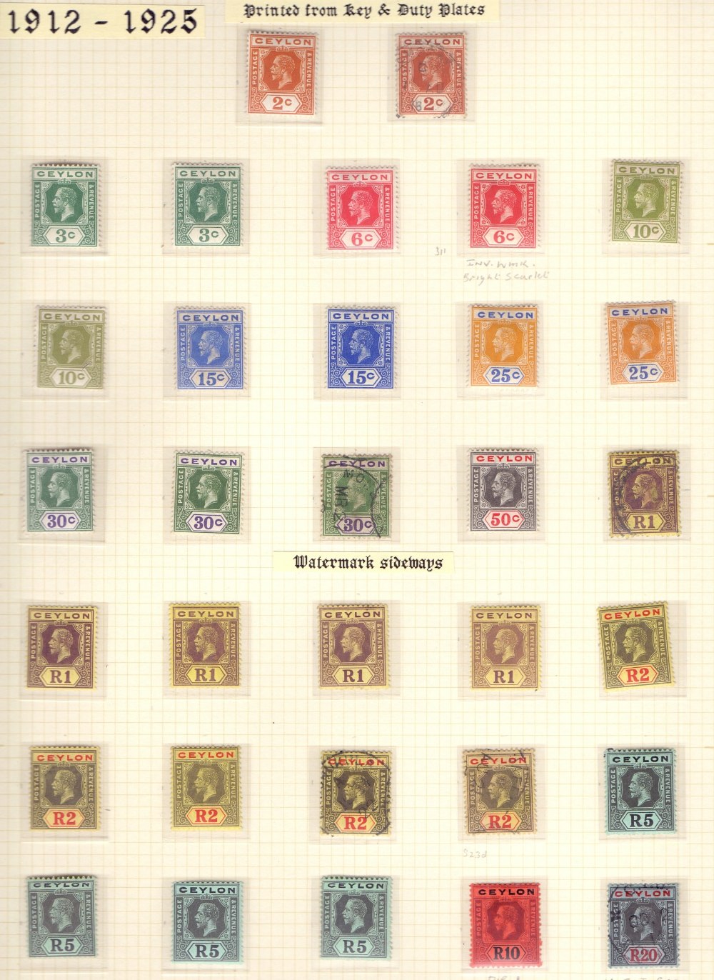 CEYLON STAMPS : A comprehensive mint & used collection inc 1857 issues inc 6d (blued paper), - Image 10 of 10