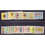 PORTUGEUSE STAMPS :1951 Fish set unmounted mint set of 24 to $50