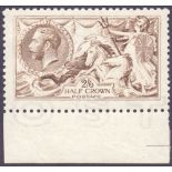 GREAT BRITAIN STAMPS : 1915 2/6 Pale Brown worn plate .