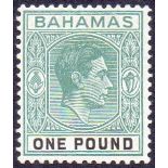 BAHAMAS STAMPS : 1938 £1 Deep Grey,