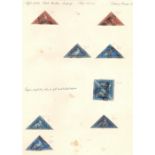 STAMPS : CAPE OF GOOD HOPE, collection on album pages of Triangular stamps used.