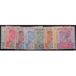 SEYCHELLES STAMPS : 1890 2c - 96c Die I,