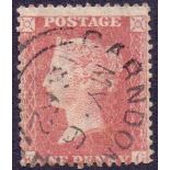 GREAT BRTAIN STAMPS : 1856 1d Red plate 46 (KG) fine used CDS cancel,