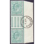 GREAT BRITAIN STAMPS : 1902 1/2d Blue Green.