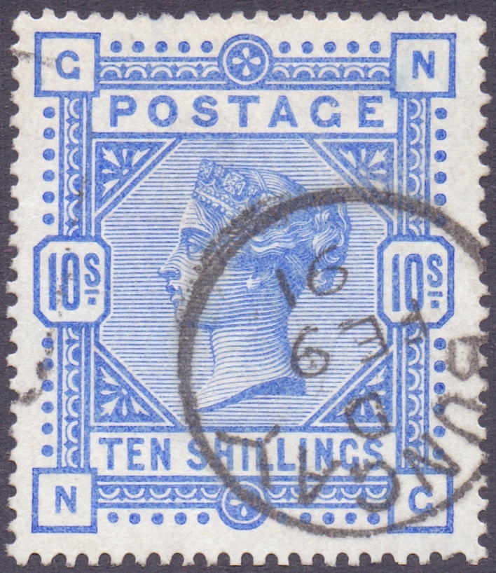 GREAT BRITAIN STAMPS: 1883 10/- Ultramarine superb used,